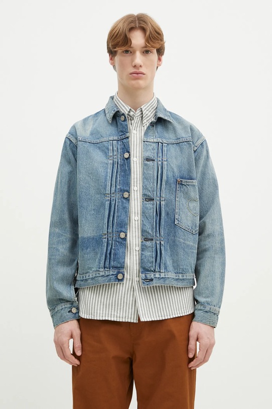 Oblečení Džínová bunda Human Made Denim Work Jacket Future HM29JK003 modrá