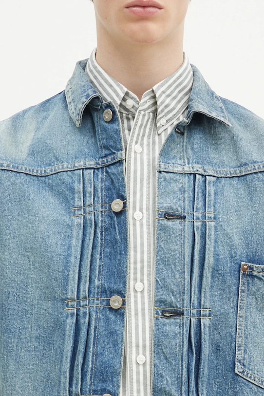 Džínová bunda Human Made Denim Work Jacket Future modrá HM29JK003