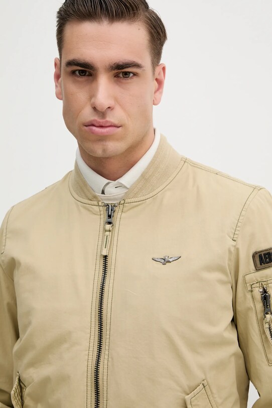 Bavlnená bunda typu bomber Aeronautica Militare zelená AB2216CT3501