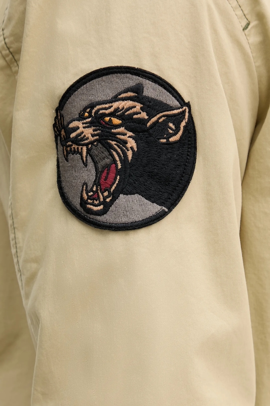 Bavlnená bunda typu bomber Aeronautica Militare AB2216CT3501 zelená