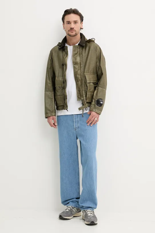 C.P. Company rövid kabát 18CMOW224A110318G zöld SS25