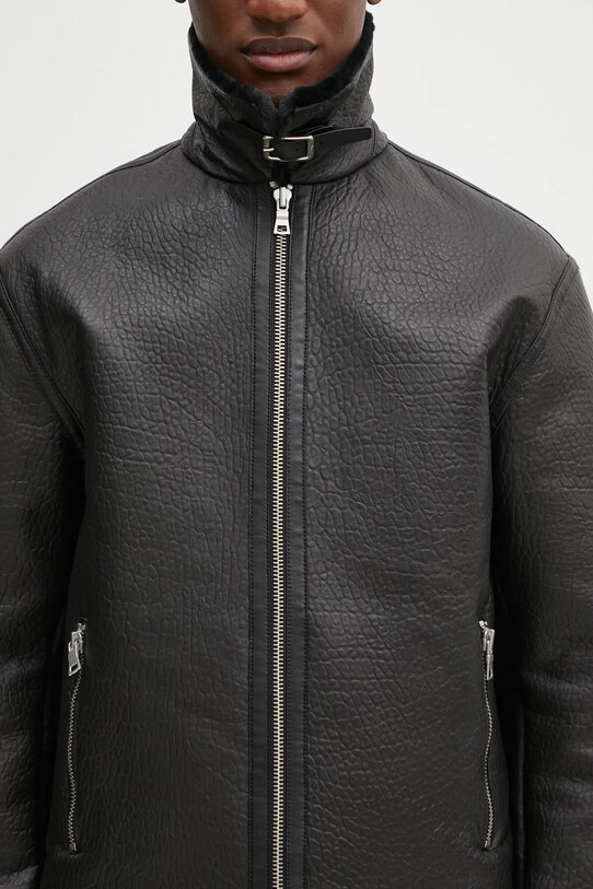 MKI MIYUKI ZOKU geaca Shearling Flight Jacket negru SHEARLING.FLIGHT.JACKET