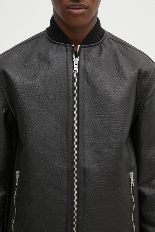 MKI MIYUKI ZOKU geaca de piele Shearling Bomber Jacket negru SHEARLING.BOMBER.JACKET