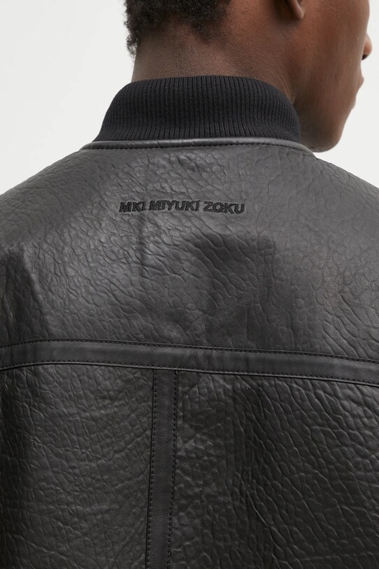 MKI MIYUKI ZOKU leather jacket Shearling Bomber Jacket SHEARLING.BOMBER.JACKET black