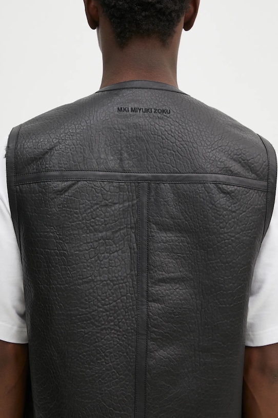 Kožená vesta MKI MIYUKI ZOKU Shearling Vest SHEARLING.VEST.BLACK čierna