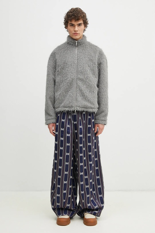 MKI MIYUKI ZOKU giacca Faux Alpaca Track Jacket FAUX.ALPACA.TRACK.JACK. grigio