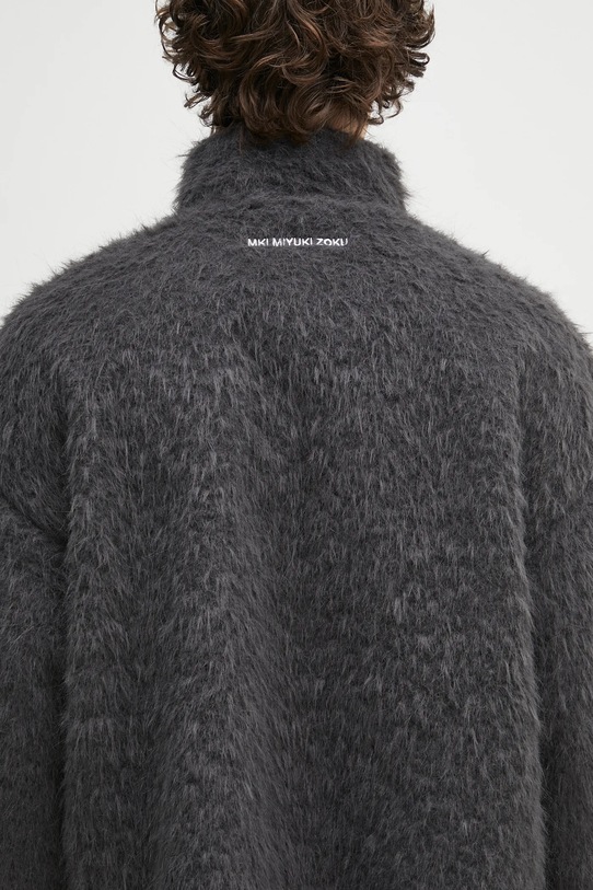 Bunda MKI MIYUKI ZOKU Faux Alpaca Track Jacket šedá FAUX.ALPACA.TRACK.CH