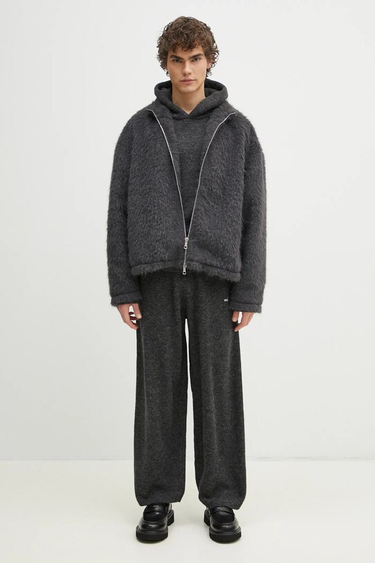 Куртка MKI MIYUKI ZOKU Faux Alpaca Track Jacket FAUX.ALPACA.TRACK.CH серый