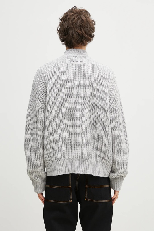 Oblačila Jopica s primesjo volne MKI MIYUKI ZOKU Chuky Rib Knit Track Jacket CHUKY.RIB.KNIT.TRACK.GR siva