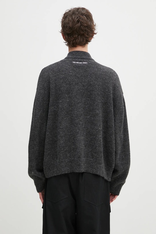 Clothing MKI MIYUKI ZOKU wool blend cardigan Mohair Blend Knit Track Jacket MOHAIR.BLEND.KNIT.TRACK black