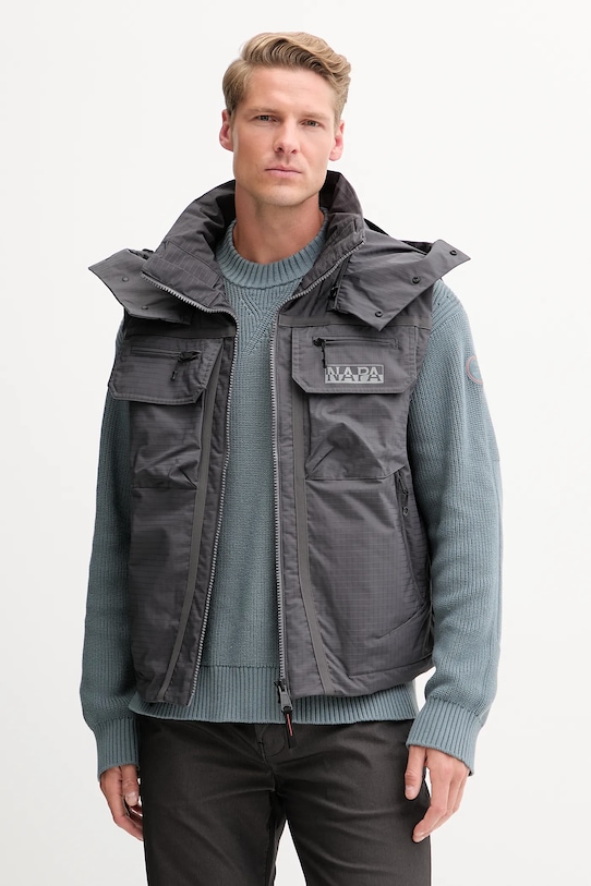 Napapijri geacă A-Tusco gri NP0A4INCH981