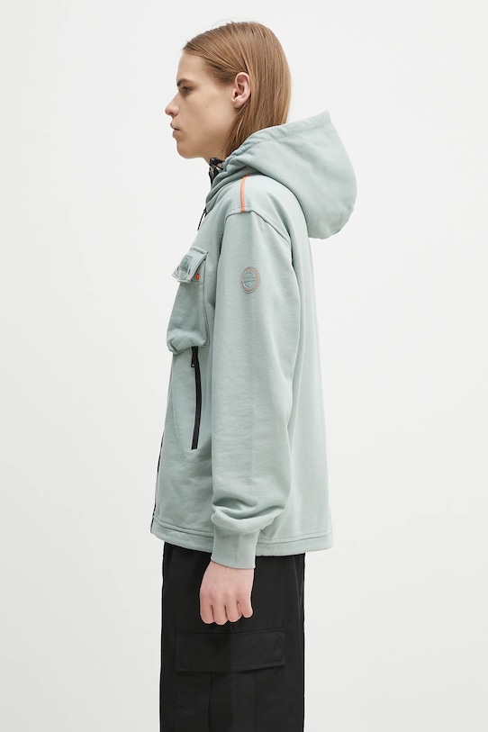 Napapijri felpa in cotone B-Rivalto NP0A4ICGG1X1 verde SS25