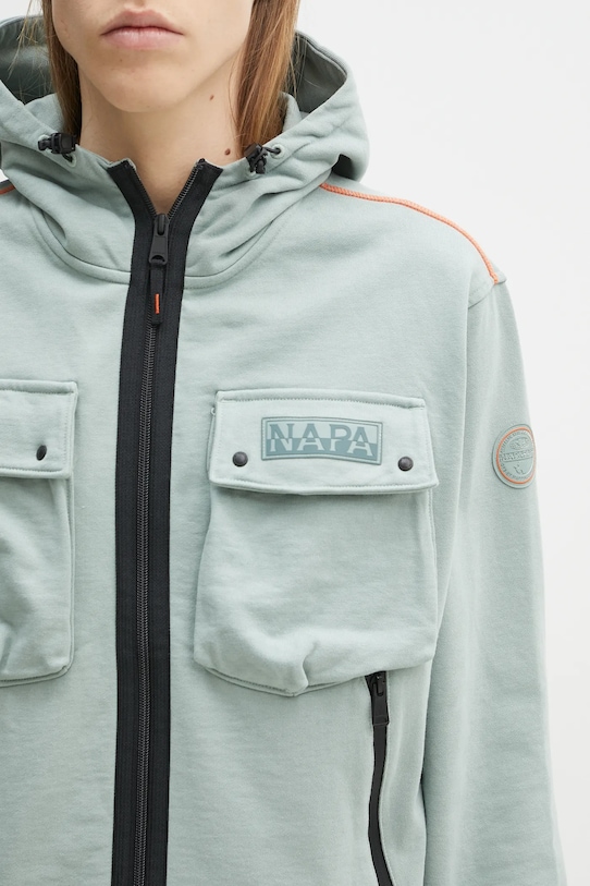 Napapijri felpa in cotone B-Rivalto verde NP0A4ICGG1X1