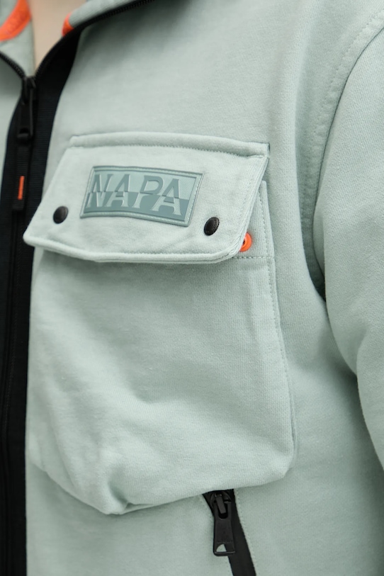 Napapijri bluza bawełniana B-Rivalto NP0A4ICGG1X1 zielony