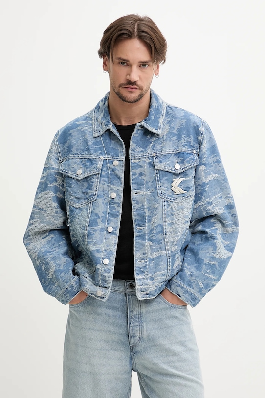Τζιν μπουφάν Karl Kani χωρίς κουκούλα μπλε 60710032