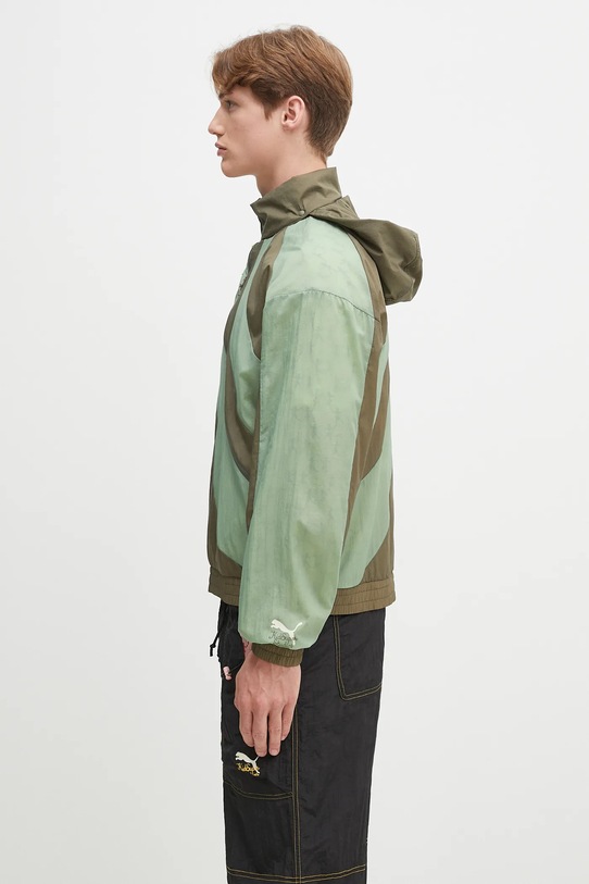 Puma kurtka PUMA x KIDSUPER Windbreaker 629509 zielony SS25