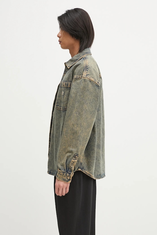 Dickies denim jacket Houston Ls Shirt Yellow Fade Indigo DK0A4YF5K581 navy SS25