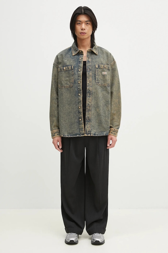 Dickies denim jacket Houston Ls Shirt Yellow Fade Indigo DK0A4YF5K581