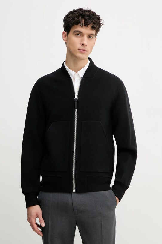 MACKAGE jacheta bomber din lana necaptusit negru EMILIO.W