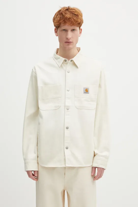 Яке тип риза Carhartt WIP Crawford Shirt Jac без изолация бежов I034524.05XX