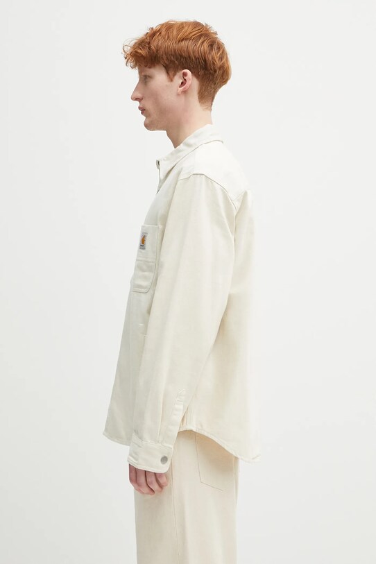 Яке тип риза Carhartt WIP Crawford Shirt Jac I034524.05XX бежов SS25