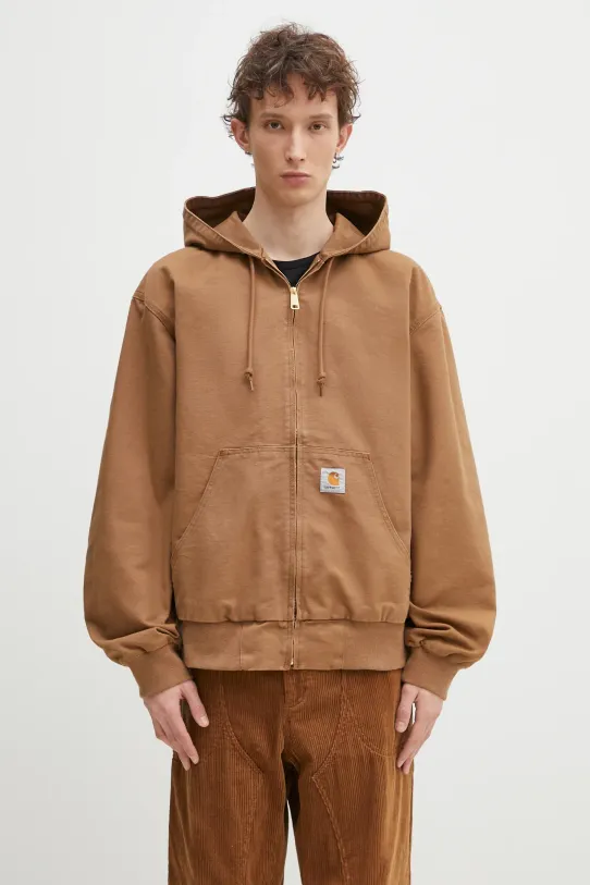 Carhartt WIP cotton jacket OG Active Jacket with brown I034311.HZ02