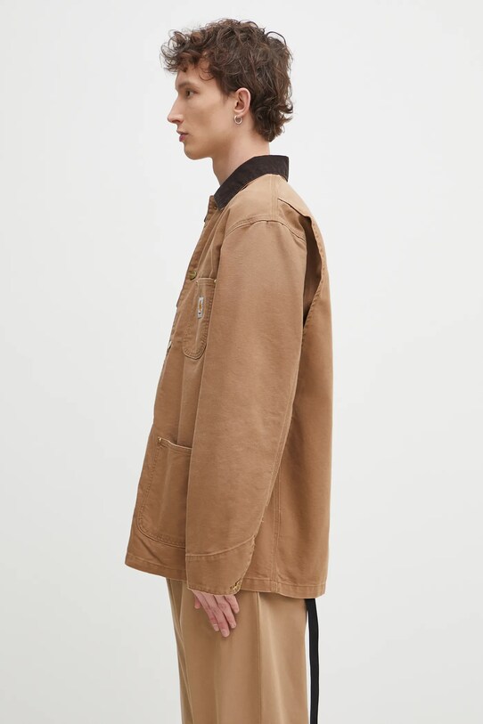 Памучно яке Carhartt WIP OG Chore Coat I035281.00S3K кафяв SS25