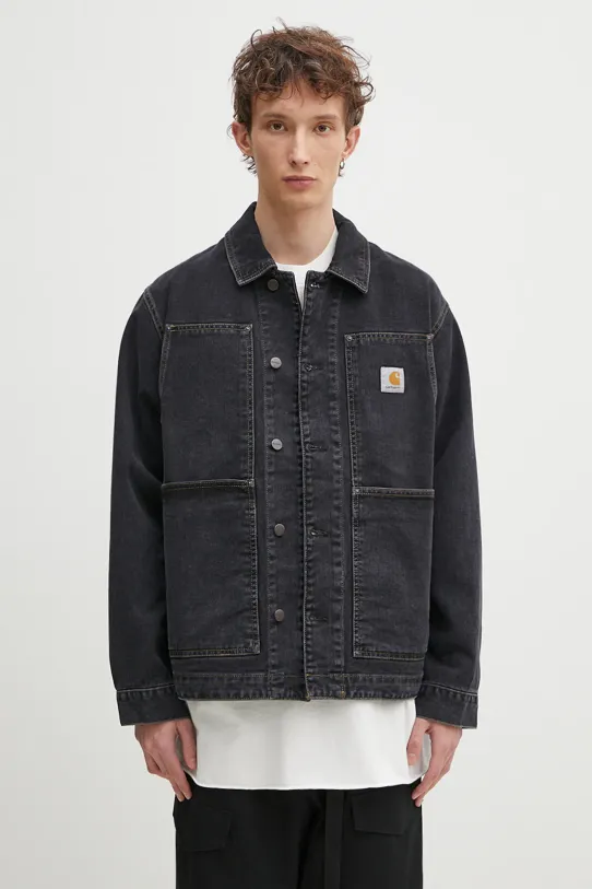 Carhartt WIP geaca jeans OG Double Front Jacket fara gluga negru I034866.8906