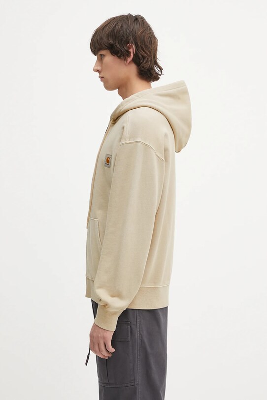 Carhartt WIP hanorac de bumbac Hooded Nelson Jacket I033064.2LPGD bej SS25
