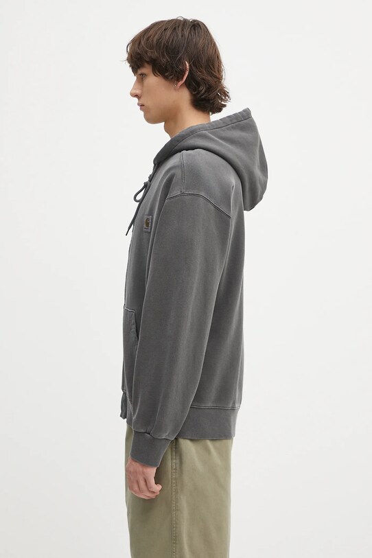 Carhartt WIP cotton sweatshirt Hooded Nelson Jacket I033064.87GD gray SS25
