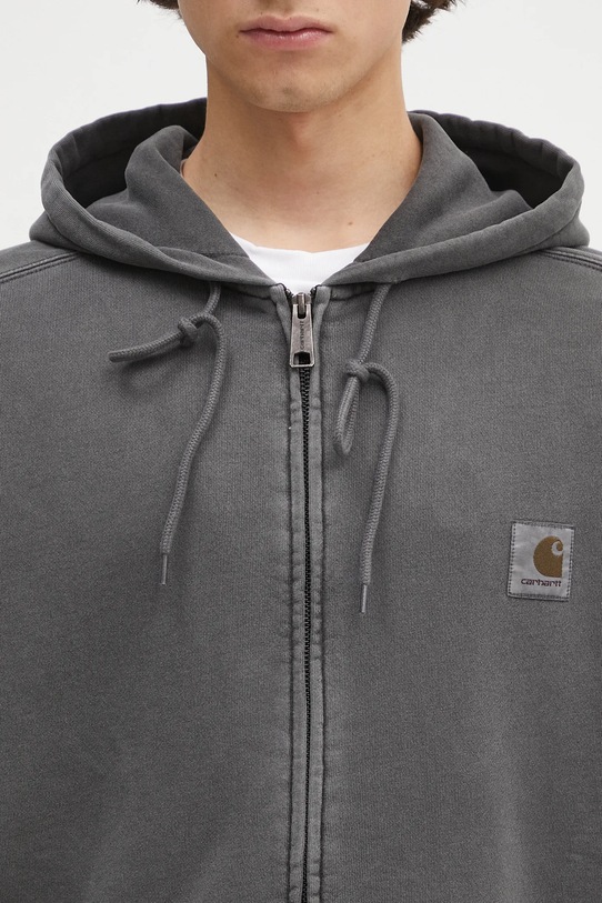 Carhartt WIP cotton sweatshirt Hooded Nelson Jacket gray I033064.87GD