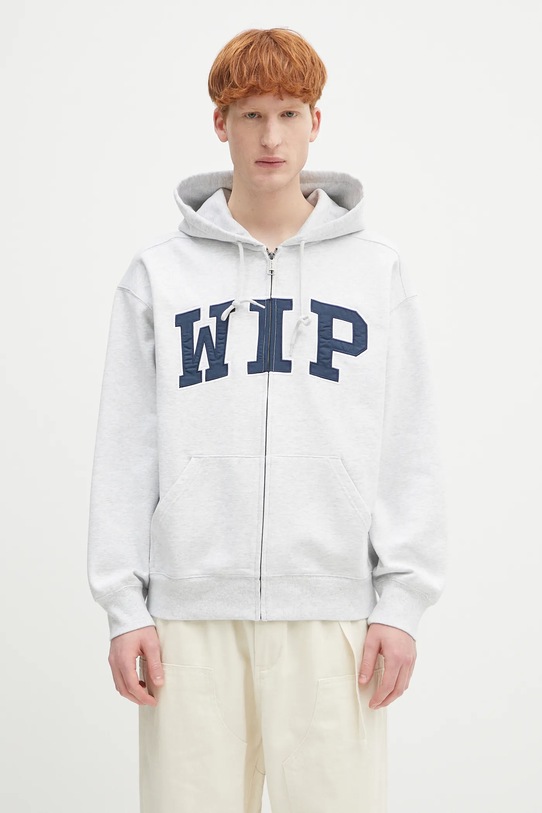 Суичър Carhartt WIP Hooded WIP Sweat Jacket щампа сив I034691.48206