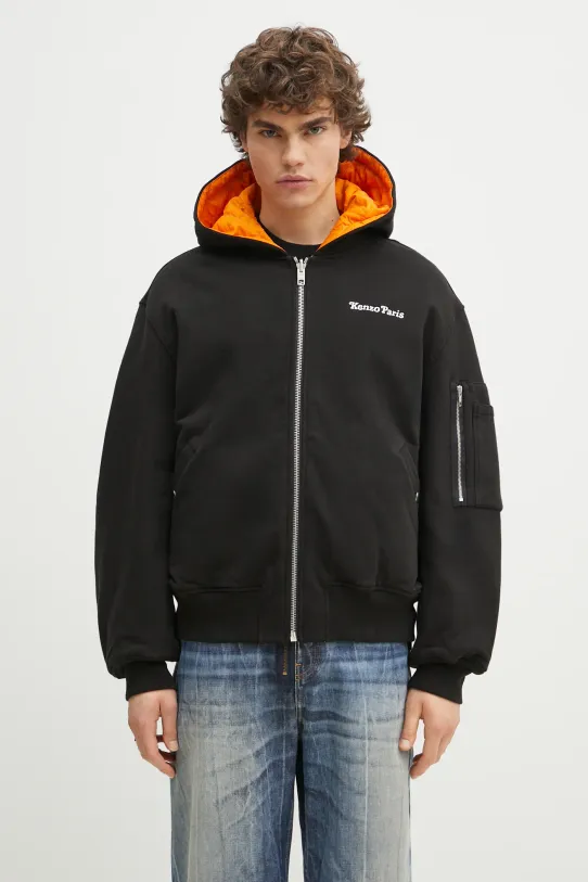 Dvostrana jakna Kenzo bez tople podstave crna FF55BL2114MT.99J