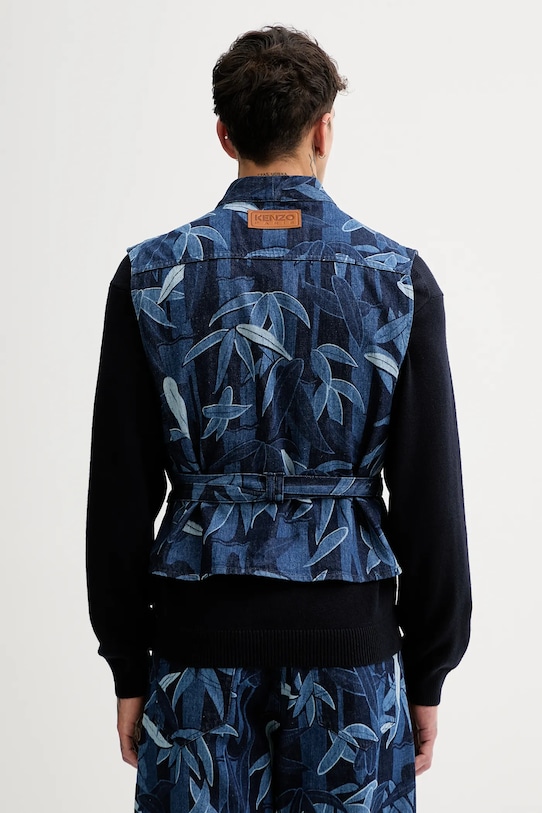 Odzież Kenzo bezrękawnik jeansowy FF55DV0026P1.DM granatowy