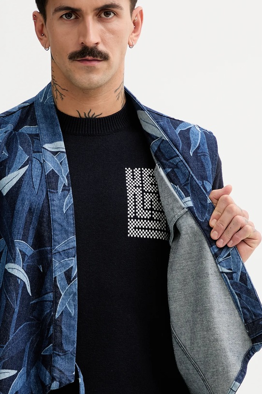 Kenzo bezrękawnik jeansowy FF55DV0026P1.DM