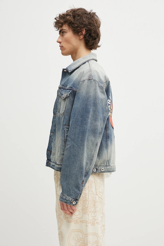 Kenzo giacca di jeans FF55DV3026I7.DS blu SS25