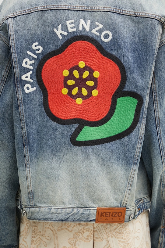Kenzo giacca di jeans blu FF55DV3026I7.DS