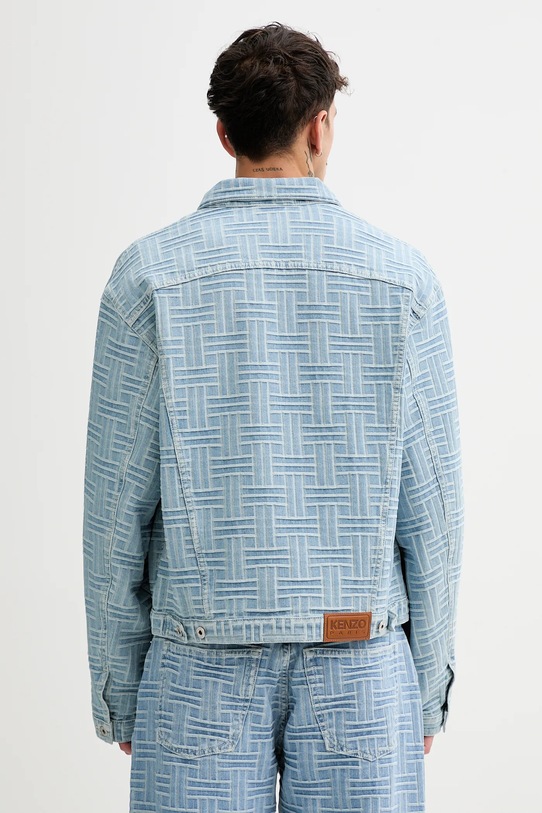 Odzież Kenzo kurtka jeansowa FF55DV3026J4.DB niebieski