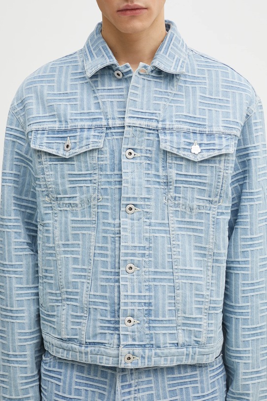 Kenzo kurtka jeansowa niebieski FF55DV3026J4.DB