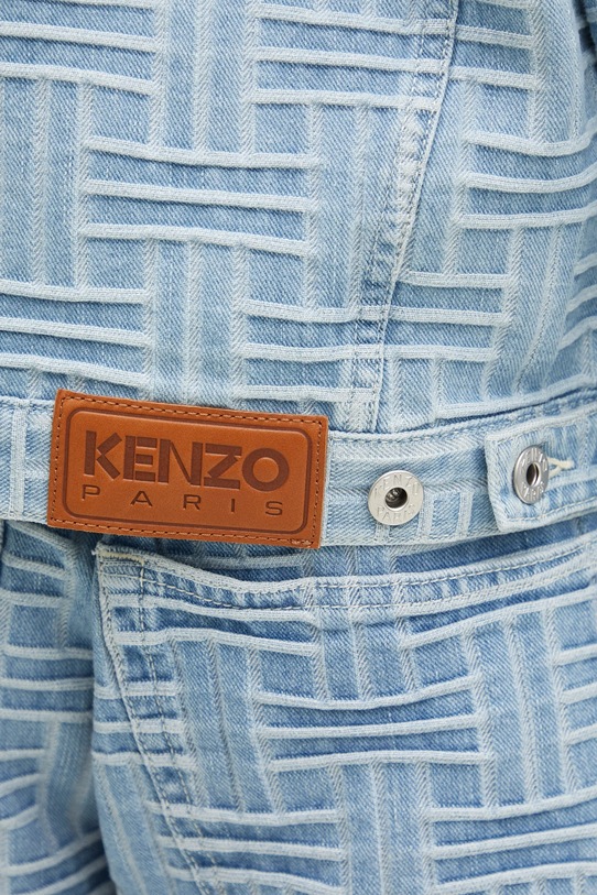 Kenzo kurtka jeansowa FF55DV3026J4.DB niebieski