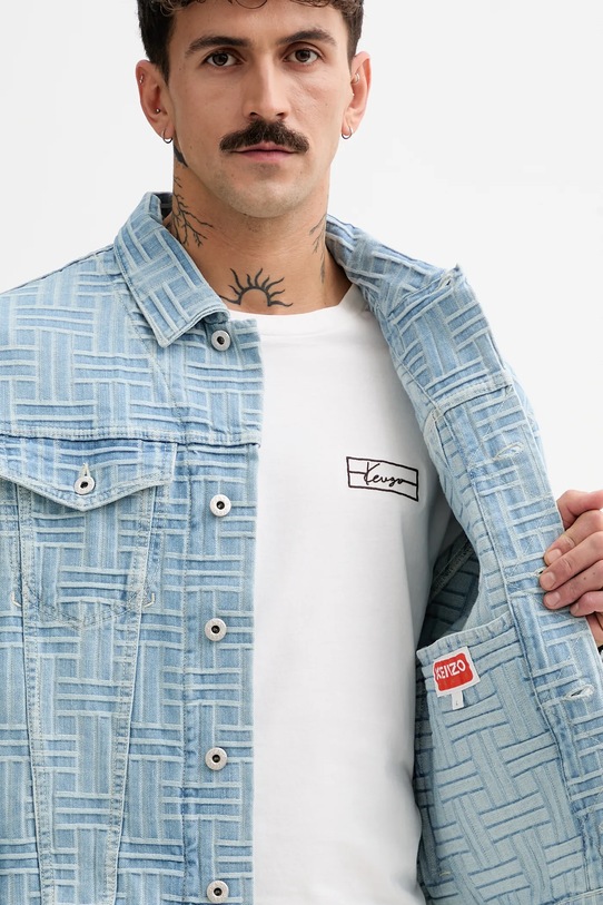 Kenzo kurtka jeansowa FF55DV3026J4.DB