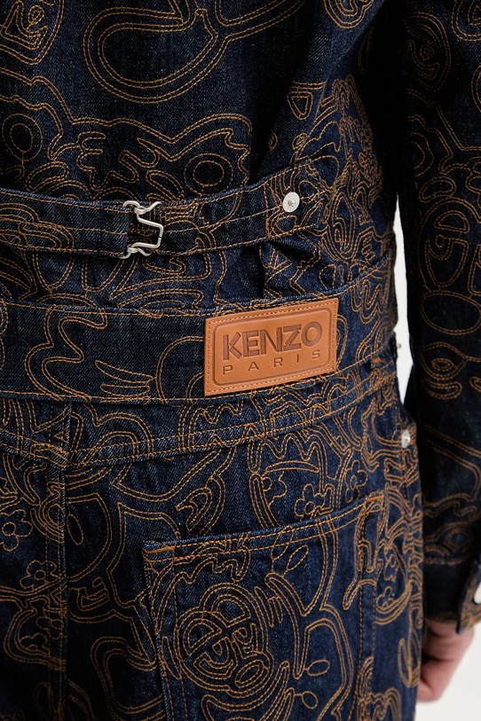 Kenzo kurtka jeansowa FF55DV3096V1.DM granatowy