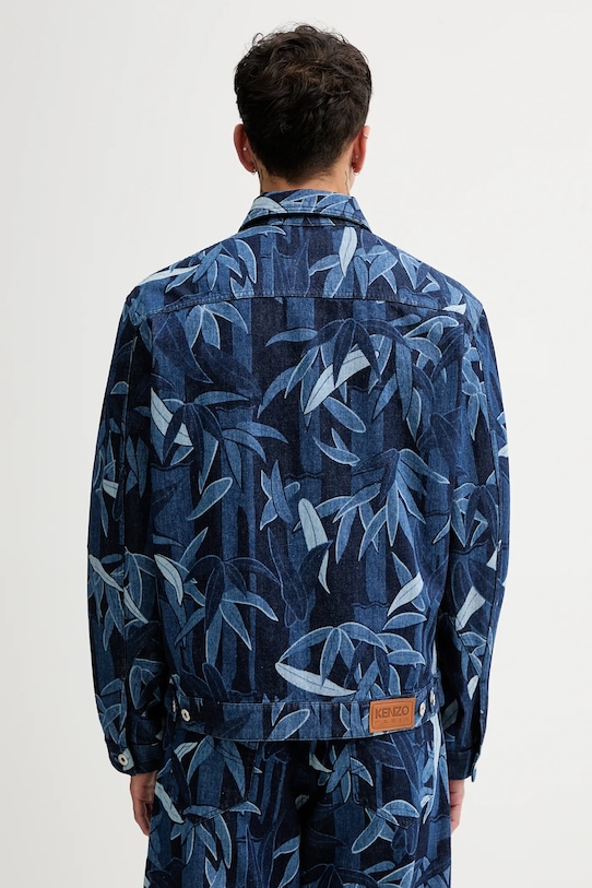 Odzież Kenzo kurtka jeansowa FF55DV3106P1.DM granatowy