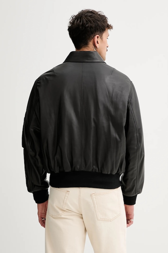 Odzież Kenzo kurtka skórzana FF55LB1430AD.99 czarny