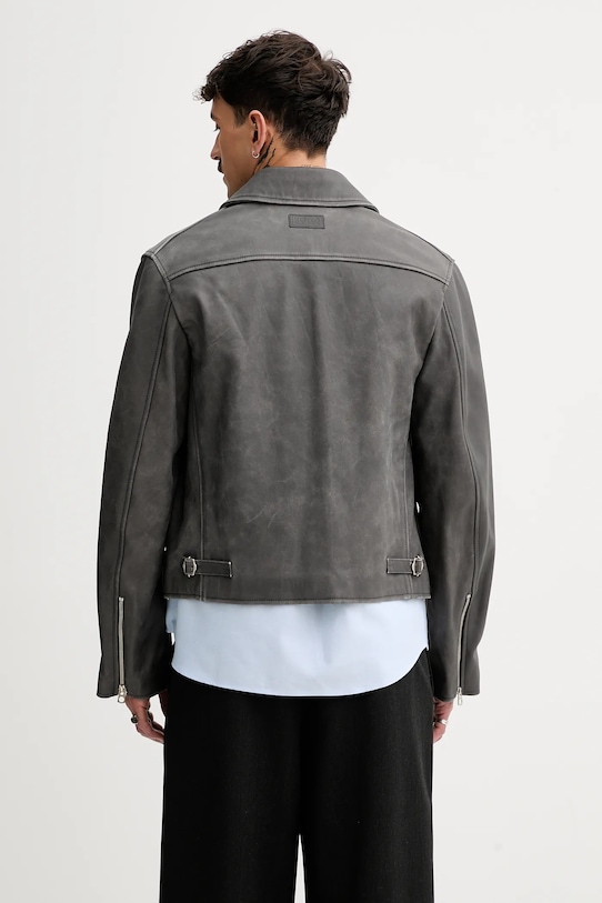 Odzież Kenzo kurtka skórzana FF55LB1440AB.96 szary