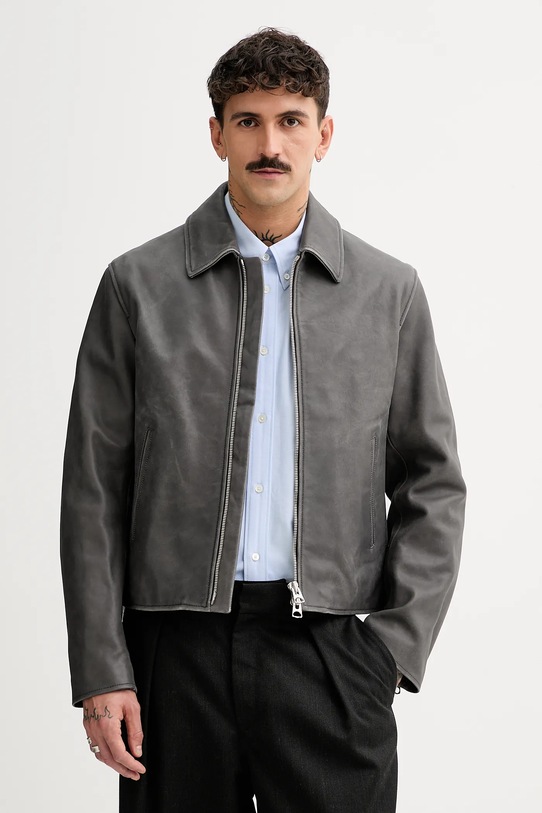 Kenzo kurtka skórzana szary FF55LB1440AB.96