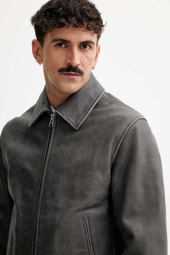 Kenzo kurtka skórzana FF55LB1440AB.96 szary