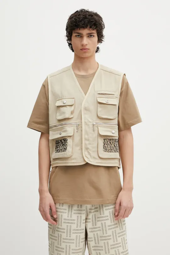 Kenzo cotone senza maniche non isolato beige FF55OU0099OT.11