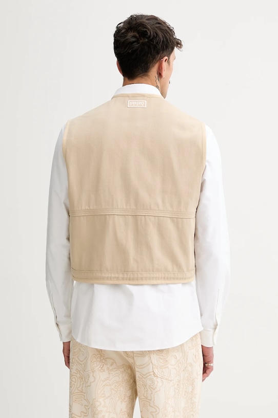 Odzież Kenzo bezrękawnik bawełniany FF55OU0099OT.11 beżowy