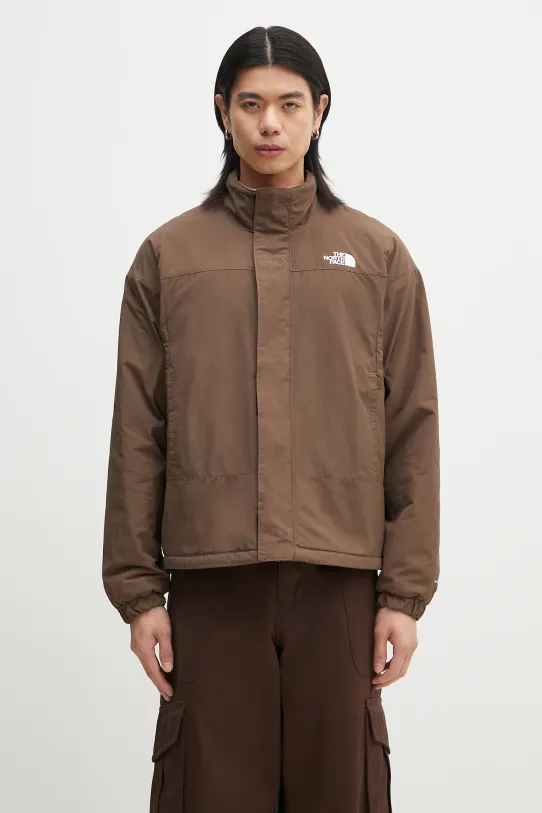 Oboustranná bunda The North Face Yumiori Reversible přechodné hnědá NF0A89GT5J81